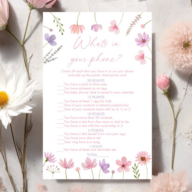 Roze Paarse wilde bloemen Wat zit er in je telefoo (Creator heeft geüpload)