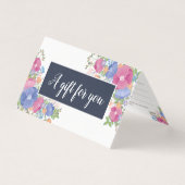 Roze Paarse Wildflower Boeketten - Cadeaubon Kaart (Voorkant)