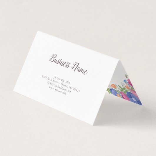 Roze Paarse Wildflower Boeketten - Cadeaubon Kaart (Achterkant)