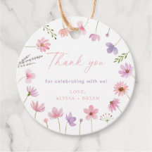 Roze Paarse Wildflowers Baby shower