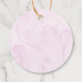 Roze Paarse Wildflowers Baby shower Bedankjes Labels (Achterkant)