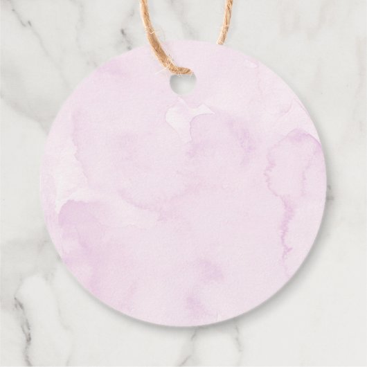 Roze Paarse Wildflowers Baby shower Bedankjes Labels (Achterkant)