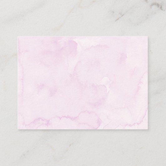 Roze Paarse Wildflowers Baby shower Boek Aanvraag Informatiekaartje (Achterkant)