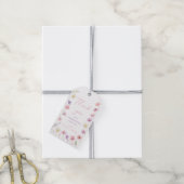 Roze Paarse Wildflowers Baby shower Cadeaulabel (Met Touw)
