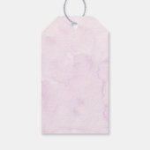 Roze Paarse Wildflowers Baby shower Cadeaulabel (Achterkant)