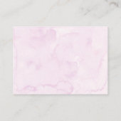 Roze Paarse Wildflowers Baby shower Luier Raffle Informatiekaartje (Achterkant)