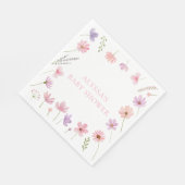 Roze Paarse Wildflowers Baby shower Servet (Hoek)