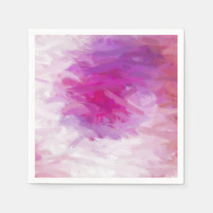Roze Paarse witte Abstracte kunst Servet