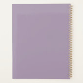 Roze Paarse Witte Bloemhart Planner (Achterkant)