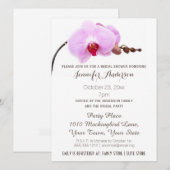 Roze Paarse witte orchidee Vrijgezellenfeest Kaart (Voorkant / Achterkant)