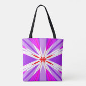 Roze Paarse witte rode kruis, eerste uitbarsting Tote Bag (Achterkant)