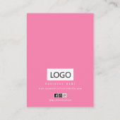 Roze Paarse Witte Rozen Sieraden Display Kaarten Visitekaartje (Achterkant)