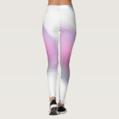 Roze Paarse witte Sjabloon Moderne Elegant Trendy Leggings (Achterkant)
