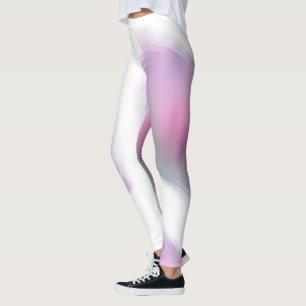 Roze Paarse witte Sjabloon Moderne Elegant Trendy Leggings