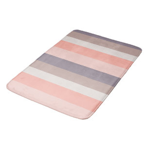 roze, paarse, witte strepen badmat