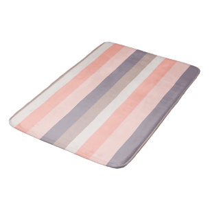 roze, paarse, witte strepen badmat