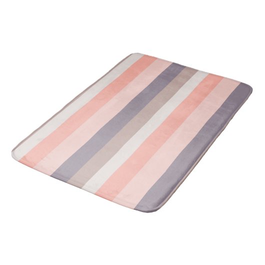 roze, paarse, witte strepen badmat (Gekanteld)