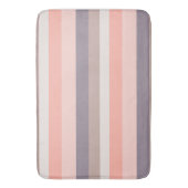 roze, paarse, witte strepen badmat (Voorkant Verticaal)