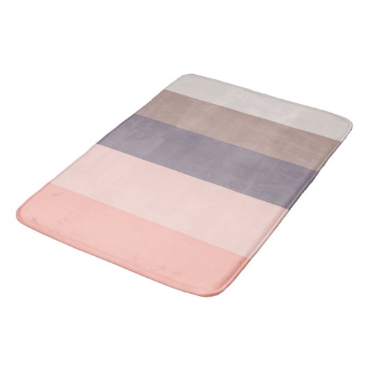 roze, paarse, witte strepen badmat (Gekanteld)