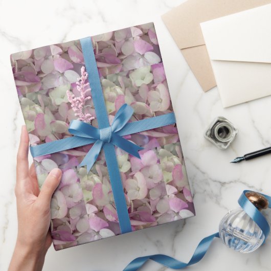 Roze, Paarse, witte waterkraan Bloem - Floral Cadeaupapier (Geschenken)