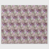 Roze, Paarse, witte waterkraan Bloem - Floral Cadeaupapier (Vlak)