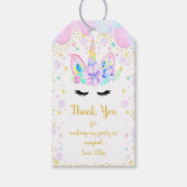 Roze & Paarse Wolk Eenhoorn Gift Labels Cadeaulabel (Voorkant)