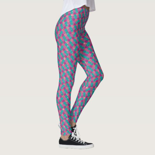 Roze Paarse Zeemeermin Leggings (Rechts)
