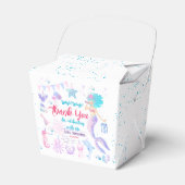 Roze Paarse Zeemeermin Meisje 1e Verjaardag Dank U Bedankdoosjes (Voorkant Zijde)