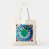 Roze & Paarse zeepaardje Tote Bag (Achterkant)