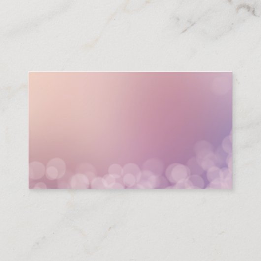 Roze paarse zeepbellen elegante halfglansbedrijven visitekaartje (Achterkant)