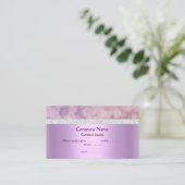 Roze paarse zeepbellen elegante halfglansbedrijven visitekaartje (Staand voorkant)