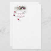 Roze paarse zoete erwten briefpapier (Voorkant / Achterkant)