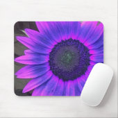 Roze Paarse zonnebloem 2 mousepad Muismat (Met muis)