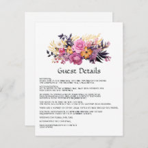 Roze, Paarse, zwarte en gouden bloemige gastendeta