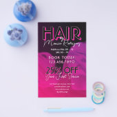 Roze paarse zwarte kapsalon Flyer (Enkel)