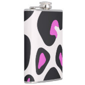 Roze Paarse zwarte luipaard Dierenprint Heupfles (Rechts)