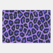 Roze Paarse zwarte luipaard Dierenprint Inpakpapier Vel (Voorkant 2)