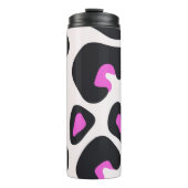 Roze Paarse zwarte luipaard Dierenprint Thermosbeker (Voorkant)