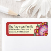 Roze paasbloemen Easter Red Flowers Easter Address Etiket (Insitu)