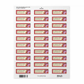 Roze paasbloemen Easter Red Flowers Easter Address Etiket (Full Sheet)
