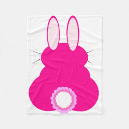 Roze paasbunny Blanket Fleece Deken