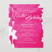 Roze paasdag kaart (Voorkant / Achterkant)