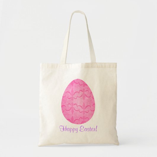  roze paasei tote bag (Voorkant)
