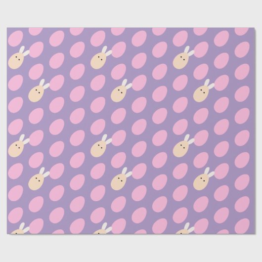 Roze Paaseieren & Bunny Abstract Preppy Millennial Cadeaupapier (Vlak)