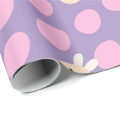 Roze Paaseieren & Bunny Abstract Preppy Millennial Cadeaupapier (Rol Hoek)