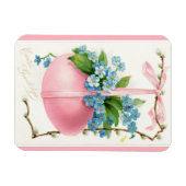 Roze paaseieren en bloemen magneet (Horizontaal)