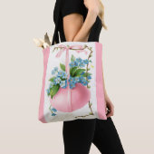 Roze paaseieren en bloemen tote bag (Dichtbij)