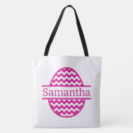 Roze paaseieren tote bag