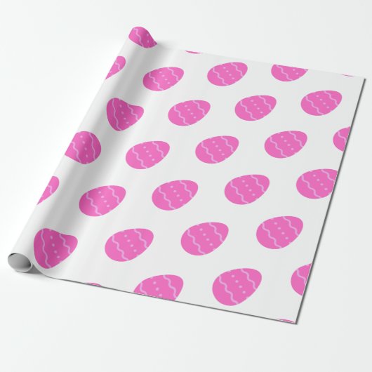 Roze paaseipatroonverlooppapier cadeaupapier (Uitgerold)