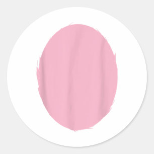Roze Paashaas Buikkostuum Shirt Paashaas Ronde Sticker